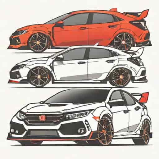 A Honda Civic Type R