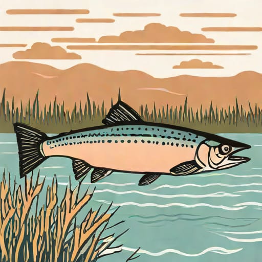 Atlantic Salmon In Lake Diefenbaker