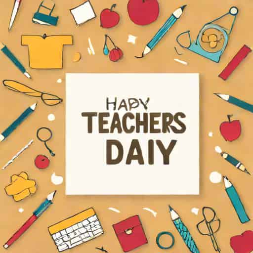 Beautiful Handmade Teachers Day Card