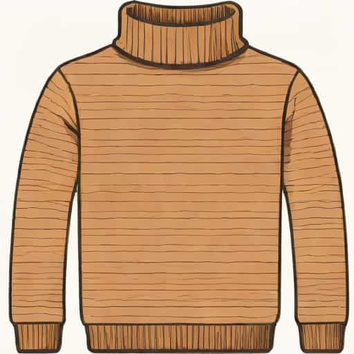 Brown Turtleneck Sweater
