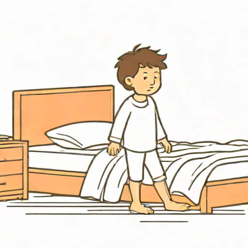 Child Sleepwalking With Eyes Open
