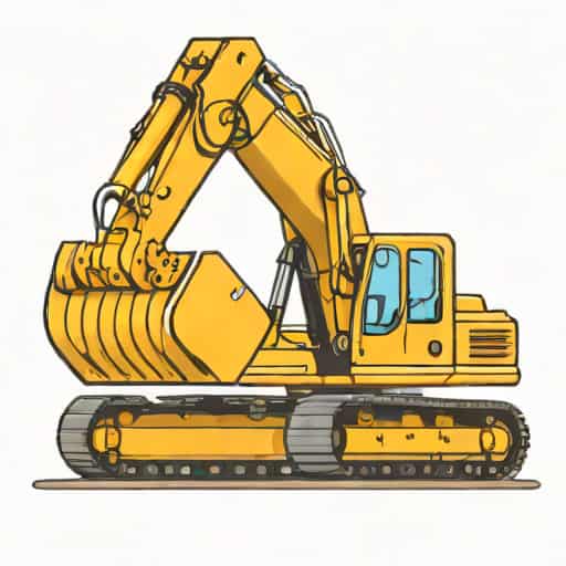 Easy Excavator Drawing