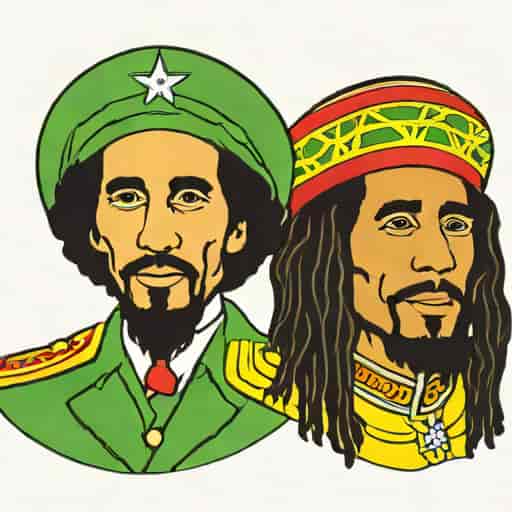 Emperor Haile Selassie And Bob Marley