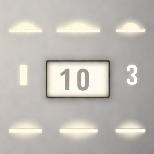 Frosted Fanlight Numbers