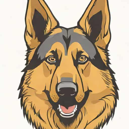 German Shepherd Snarling