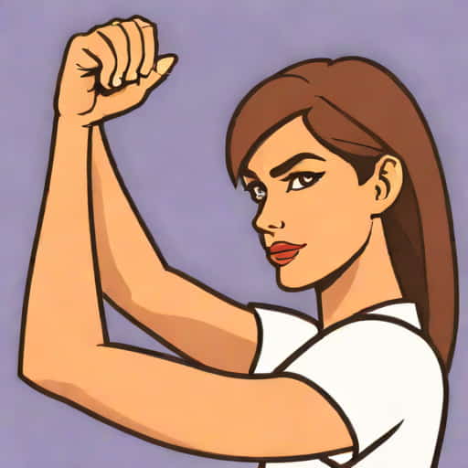 Girl Flexing Poster