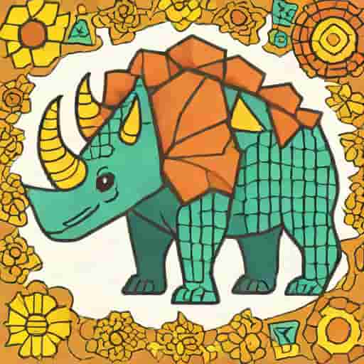 Granny Square Triceratops Free Pattern