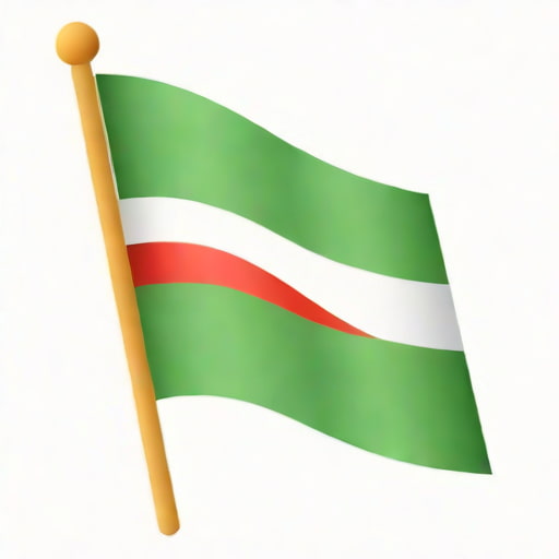 Green White Red Flag Vertical