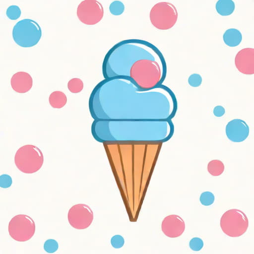 Helado De Chicle Azul