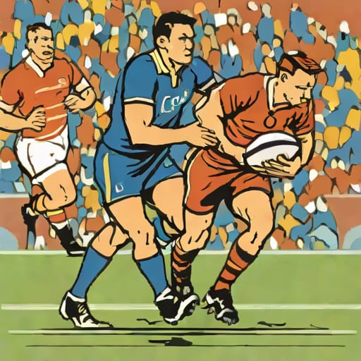 Kevin Sinfield Carries Rob Burrow