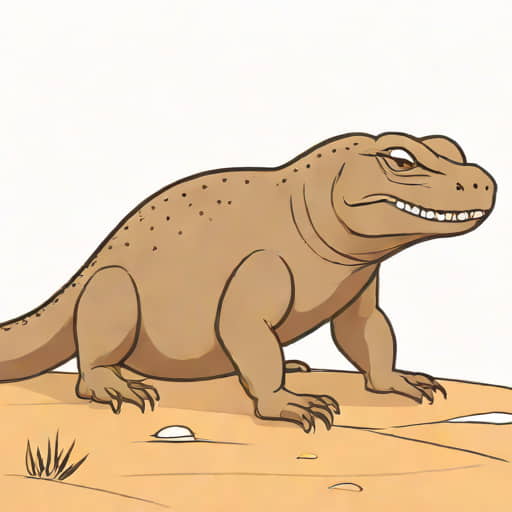 Komodo Dragon Diorama
