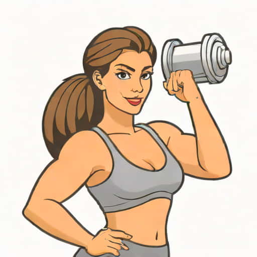 Lady Flexing Poster