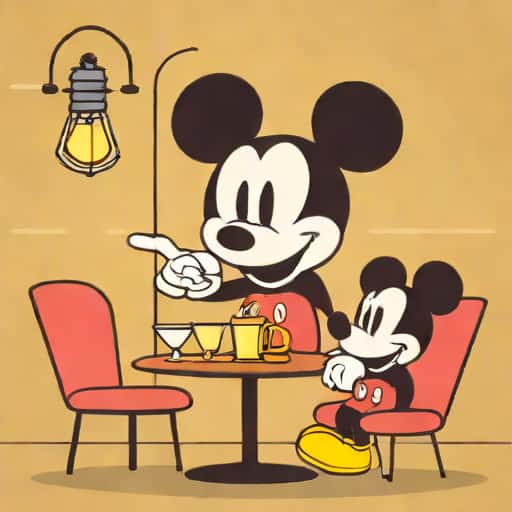 Mickey Visit Lamplight Lounge