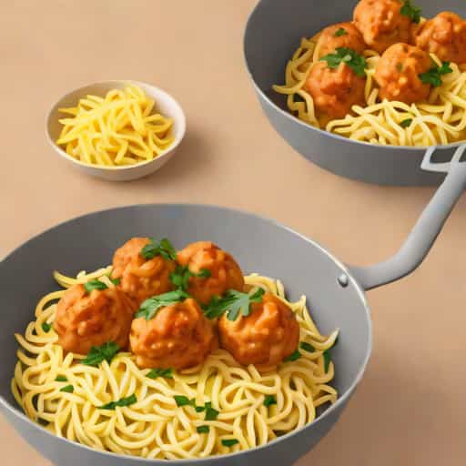 One Pan Chicken Meatballs With Orzo