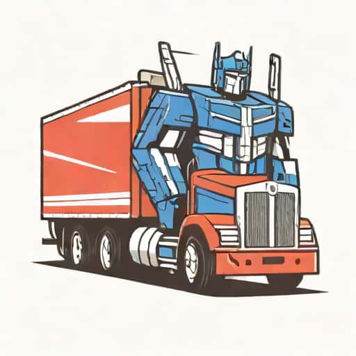 Optimus Prime With Trailer And Sideswipe