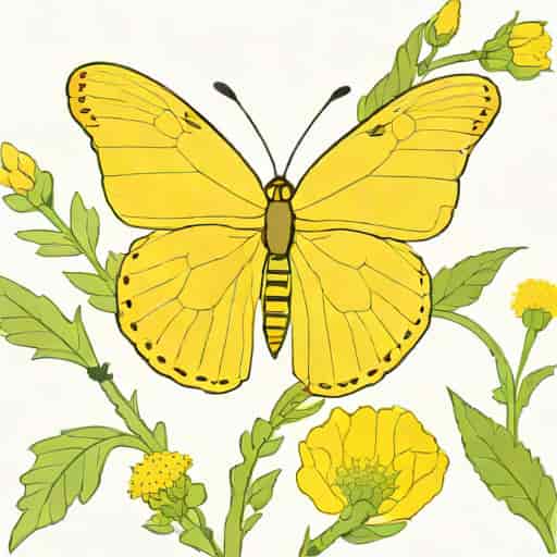 Pale Clouded Yellow Butterfly