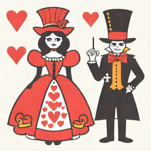 Queen Of Hearts And Mad Hatter Couple Costume