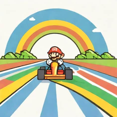 Rainbow Road Mario Kart