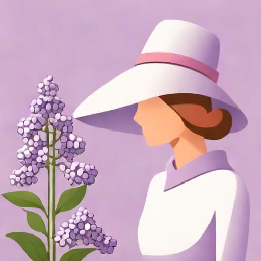 The Lilac Sunbonnet Painting