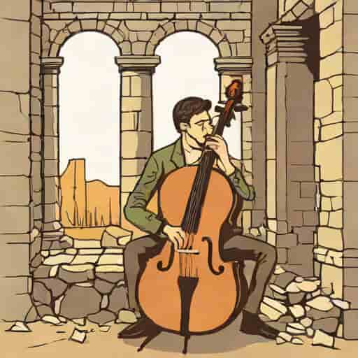 Ukrainian Cellist Plays In Ruins