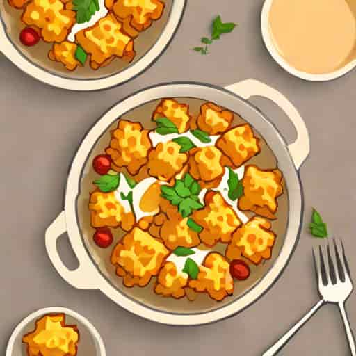 Vegetarian Tater Tot Breakfast Casserole