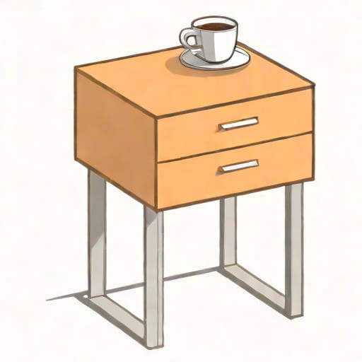 Very Slim Bedside Table