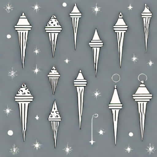 Vintage Glass Icicle Ornaments