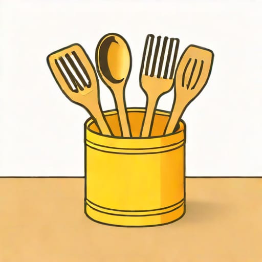 Yellow Le Creuset Utensil Holder