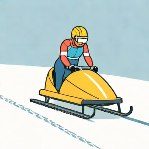 A Bobsledder Pushes Her Sled