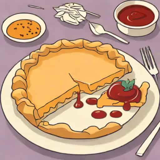 A Plain Pie With Sauce And Cheese