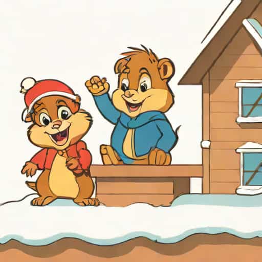 Alvin And The Chipmunks Up On The Housetop