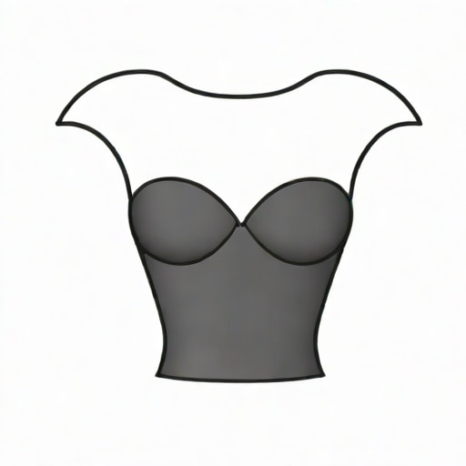 Black Sweetheart Neckline Top