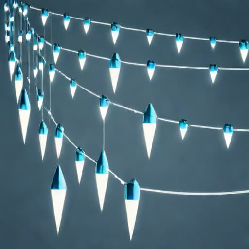 Blue And White Icicle Lights