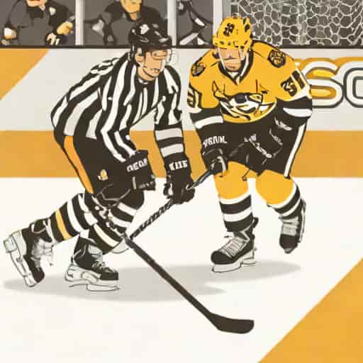 Brad Marchand Pushes Linesman