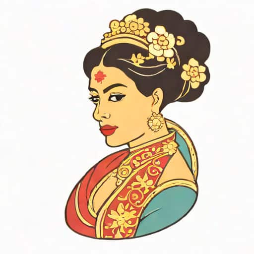 Cast Of A Courtesan With Flowered Skin