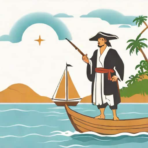 Christopher Columbus Landing On The Island Of Hispaniola
