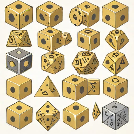Edcdicex Metal Polyhedral Dice Set
