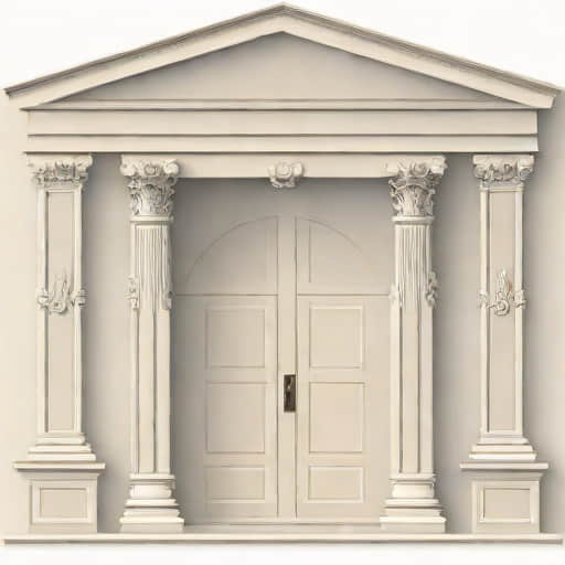 Exterior Door Pediment And Pilasters