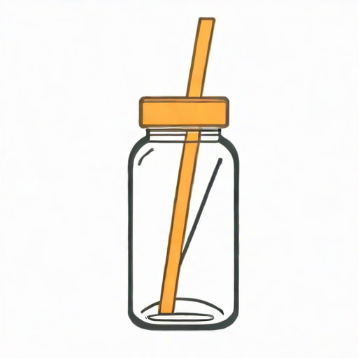 Glass Sipper Bottle With Straw