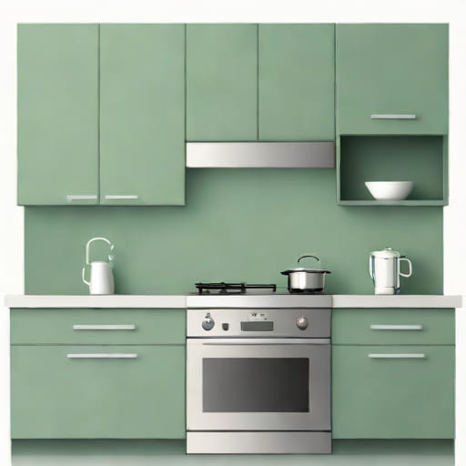 Grayish Green Kitchen Cabinets