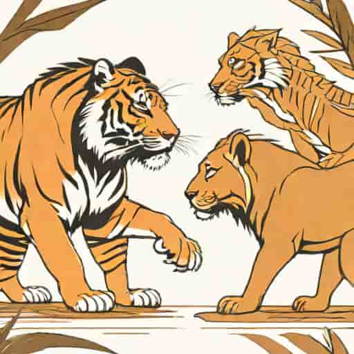 Indochinese Tiger Vs African Lion