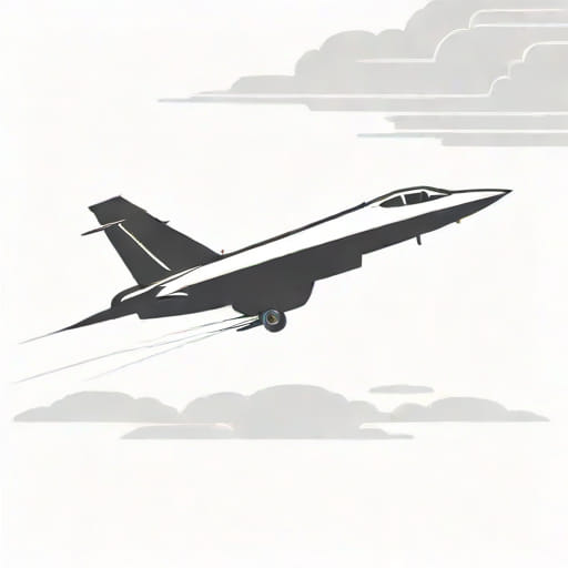 Jet Aircraft Fly In Stratosphere