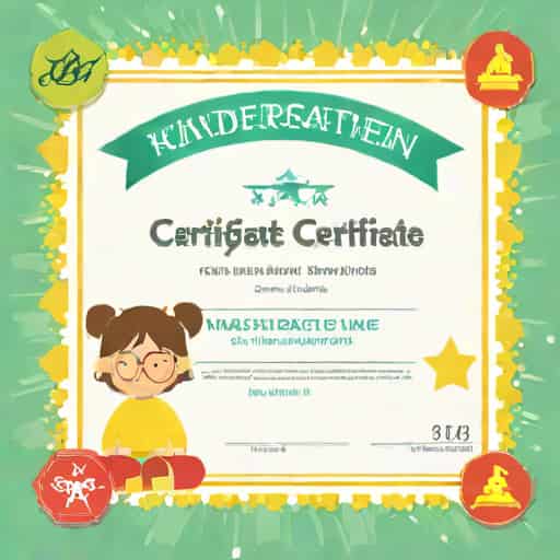 Kindergarten Certificate Template Editable