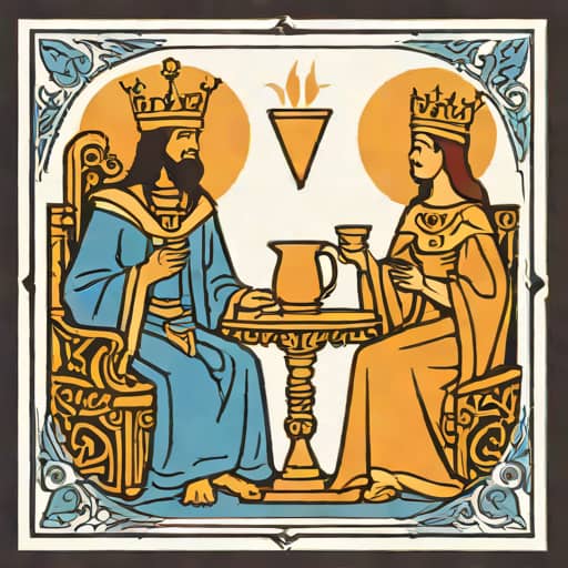 King Of Cups And High Priestess