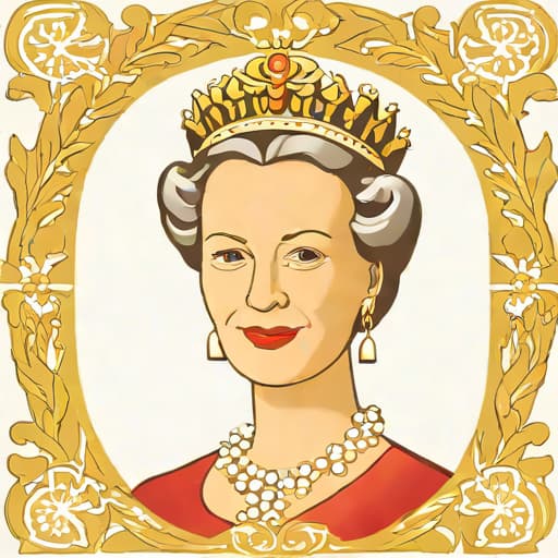 Maleri Af Dronning Margrethe