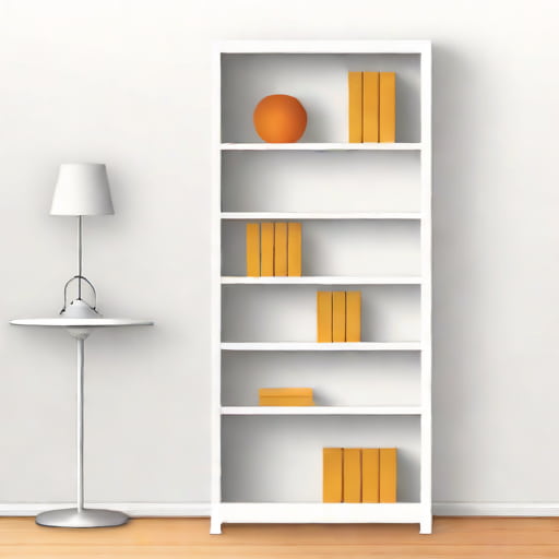 Narrow White Bookcase