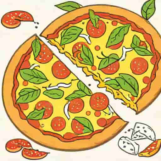 One Fourth Of Two Pizzas To Be Basil