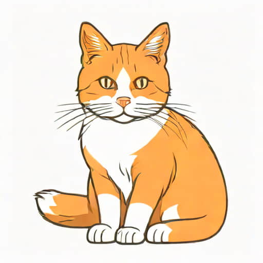 Orange And White Bobtail Cat