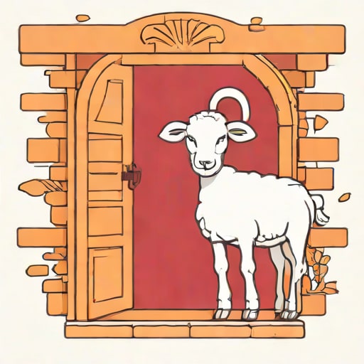 Passover Lamb Blood On Doorpost
