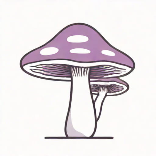 Purple And White Deceiver Mushroom